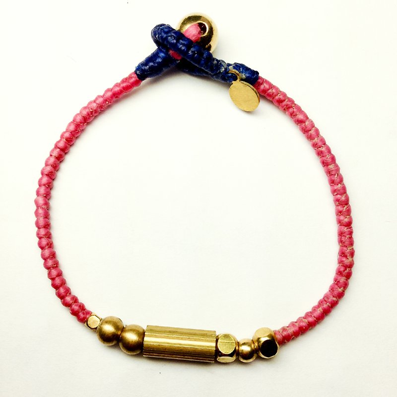 Little pink Paris. ◆ Sugar Nok ◆ Simple series of Bronze wire bracelet Wax - Bracelets - Other Metals Pink