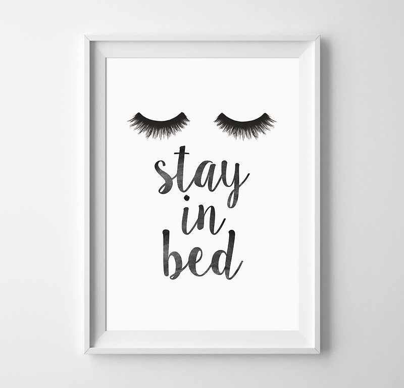 stay in bed customizable posters - Wall Décor - Paper 