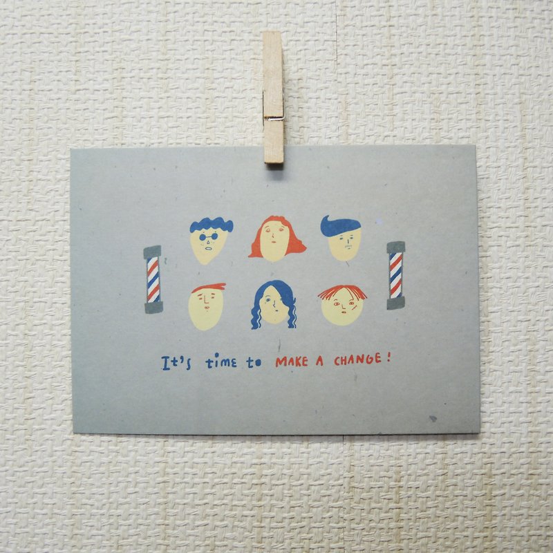 CHANGE! / Magai's postcard - การ์ด/โปสการ์ด - กระดาษ สีเทา