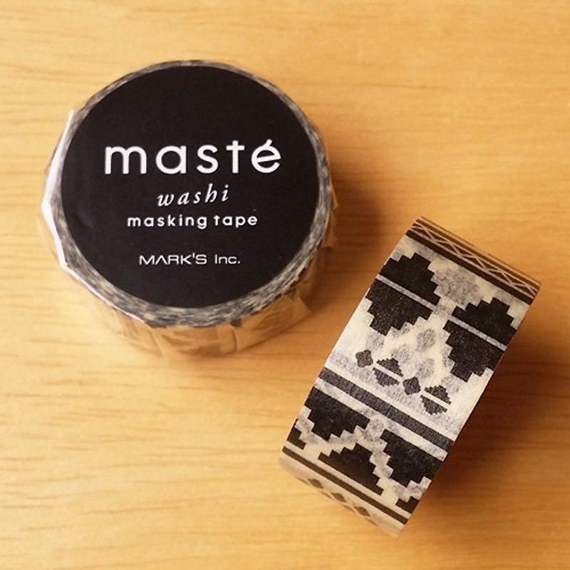 maste and paper tape Travel Series [tribal totem (MST-MKT118-A)] Japan Direct Limited - Washi Tape - Paper Black