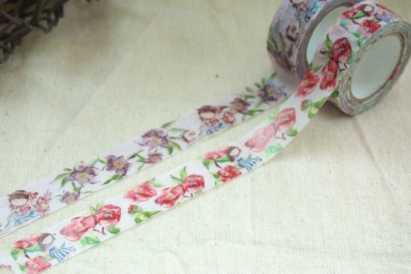 Ariselin Design 紙膠帶-紫色聖誕玫瑰 - 紙膠帶/和紙/PET - 其他材質 紫色