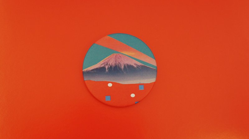 Shining Fuji Badge - เข็มกลัด/พิน - พลาสติก สีแดง