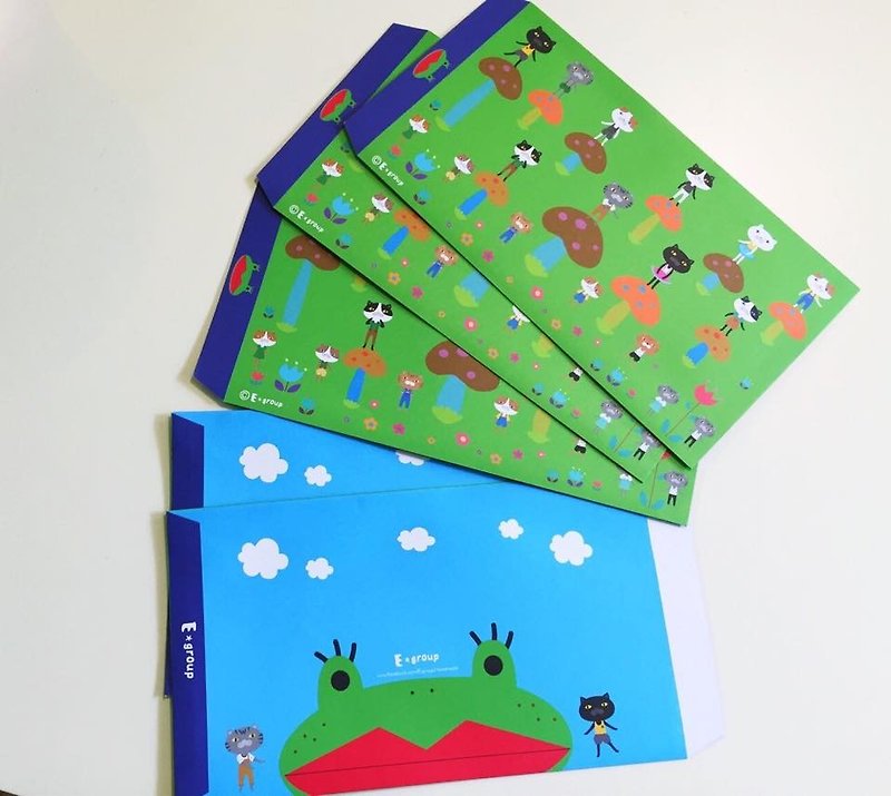 E*group 阿貓17 蘑菇 禮物包裝袋 信封（內入6個）貓 - 心意卡/卡片 - 紙 