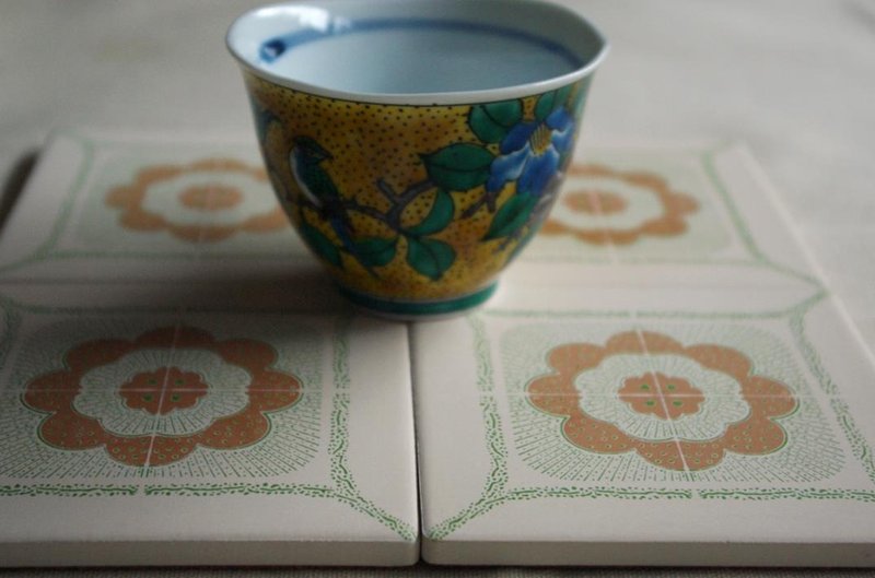 Taiwan Traditional Tiles Coaster 台灣爿爿花陶瓷吸水杯墊 - 植物細胞 - 杯墊 - 其他材質 多色