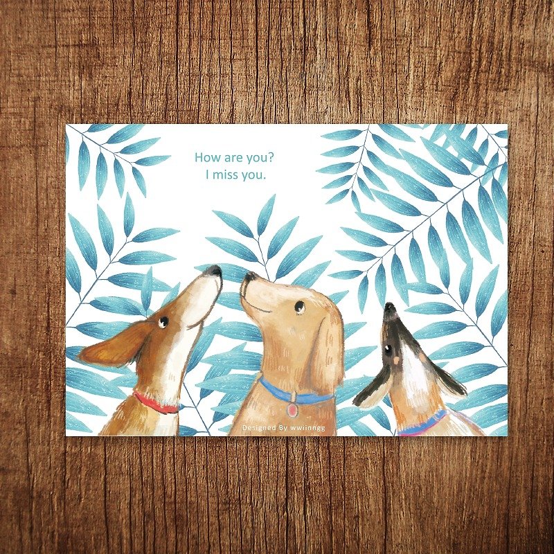 Illustration postcard - How are you? - Cards & Postcards - Paper Green