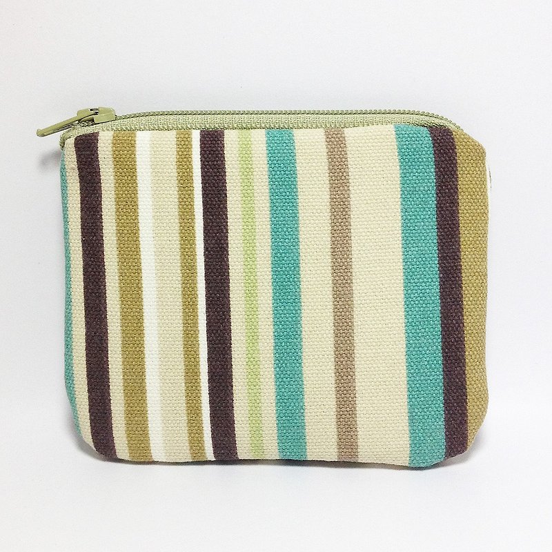 Green line stripes Purse - Coin Purses - Other Materials Green