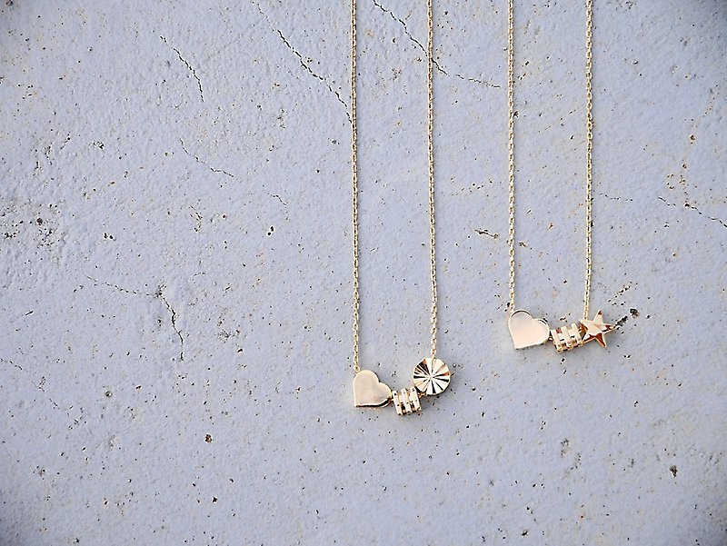 Perseverance for geometry*necklace - Necklaces - Other Metals Gold