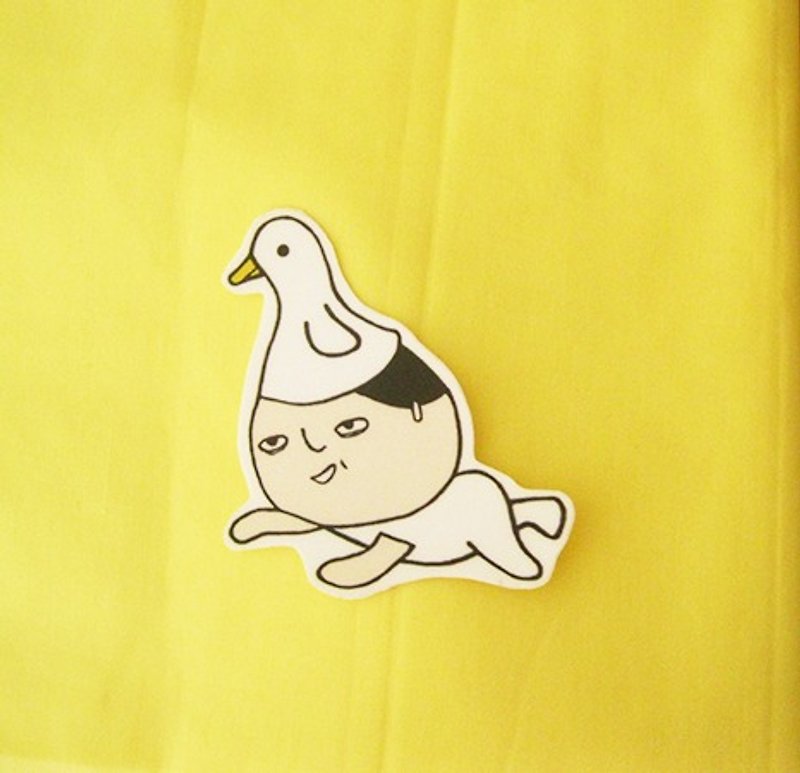 Goose cap male waterproof sticker - Stickers - Paper 