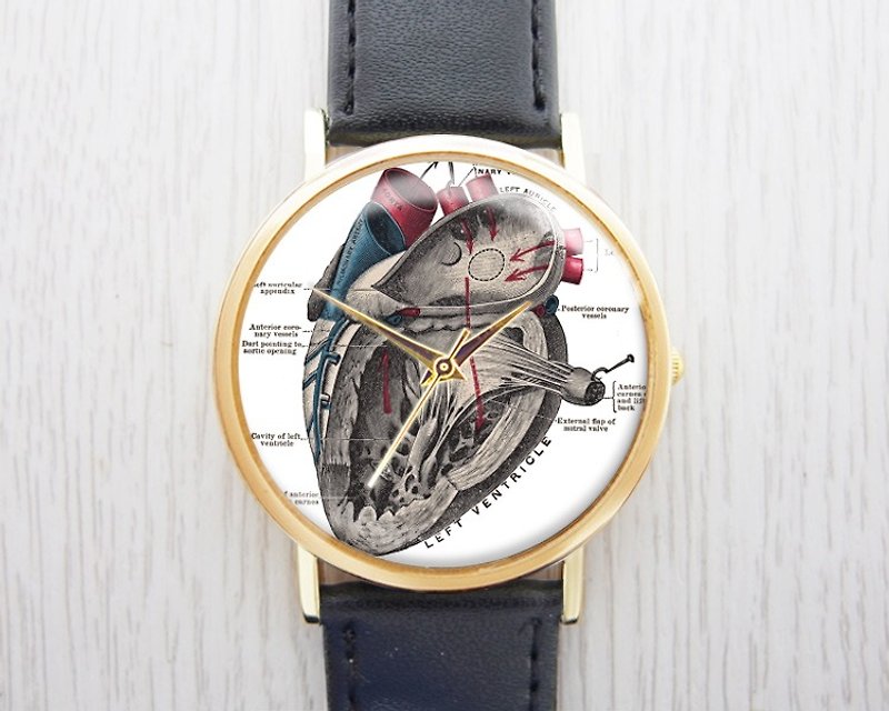 Heart Diagram-Women's Watches/Men's Watches/Unisex Watches/Accessories【Special U Design】 - Men's & Unisex Watches - Other Metals Khaki