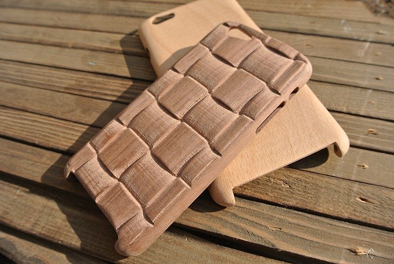 iphone6 原木木製手機殼-3D立體造型款(普普風)-胡桃木 - 手機殼/手機套 - 木頭 咖啡色