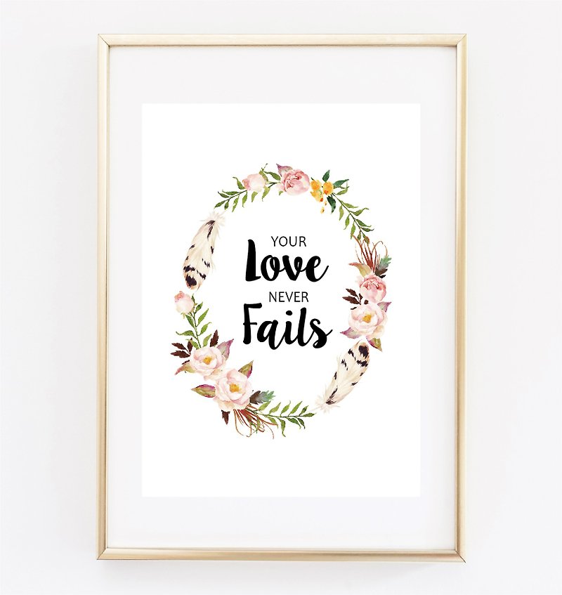 love never fails, customizable posters - Wall Décor - Paper 