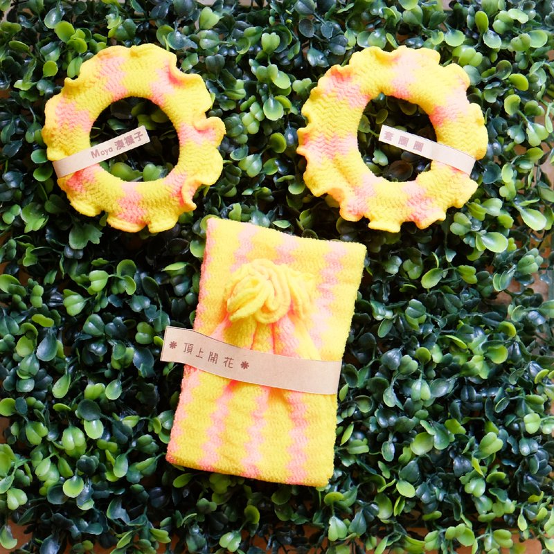 Donuts floret hair band hair band hair band set sun egg series over 300 $ random hair ring Christmas gift - เครื่องประดับผม - วัสดุอื่นๆ สีเหลือง