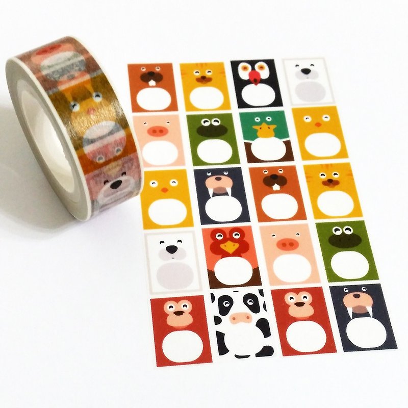 Masking Tape Animal Stickers - Washi Tape - Paper 