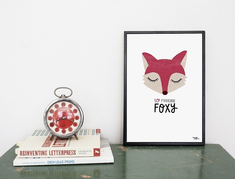 Denmark Michelle Carlslund illustration posters _ Tigers Fennec A4 - Posters - Paper 