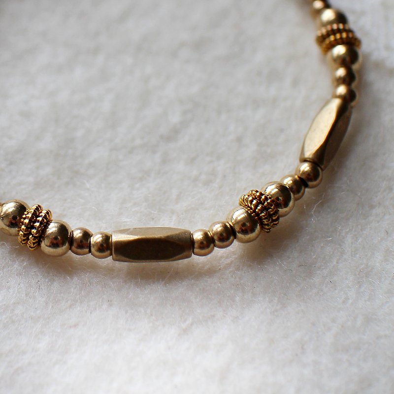 EF NO.124 golden years golden section two brass bracelet - Bracelets - Other Materials Gold