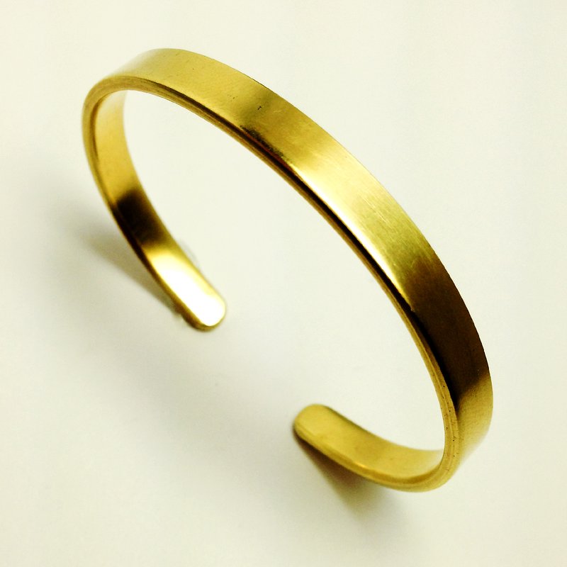 ::原味::黃銅手環 (6MM) - 手鍊/手環 - 其他金屬 金色