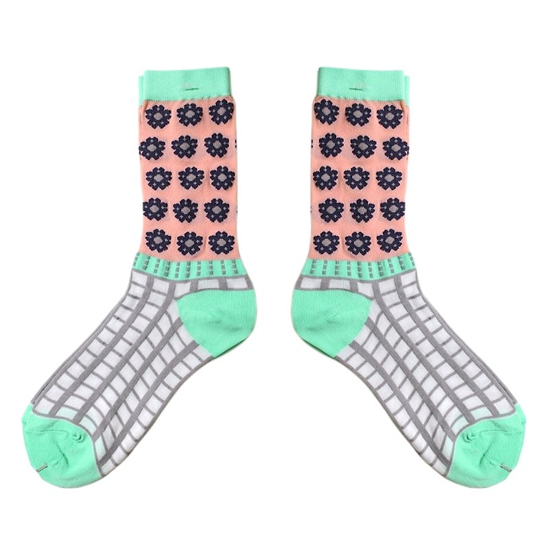 【3色】夏夜徐風！// 星花閃閃涼棉襪子 :::DAWN' make up your feet ::: - Socks - Cotton & Hemp Multicolor