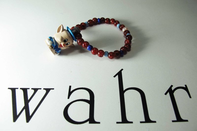 【Wahr】小豬手鍊 - Bracelets - Other Materials Red