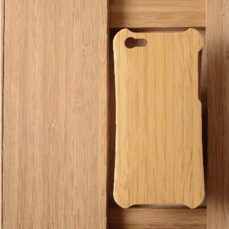 WKidea iPhone 5 / 5S ergonomic wooden shell _ Moso - เคส/ซองมือถือ - ไม้ไผ่ สีนำ้ตาล