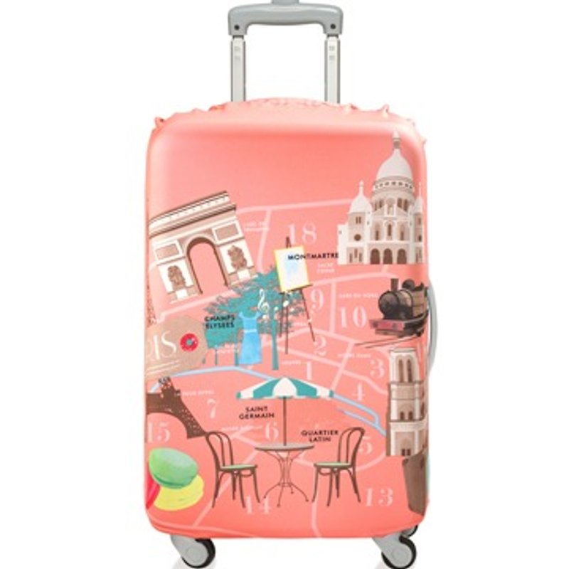 LOQI luggage cover│Paris【M size】 - กระเป๋าเดินทาง/ผ้าคลุม - วัสดุอื่นๆ สึชมพู