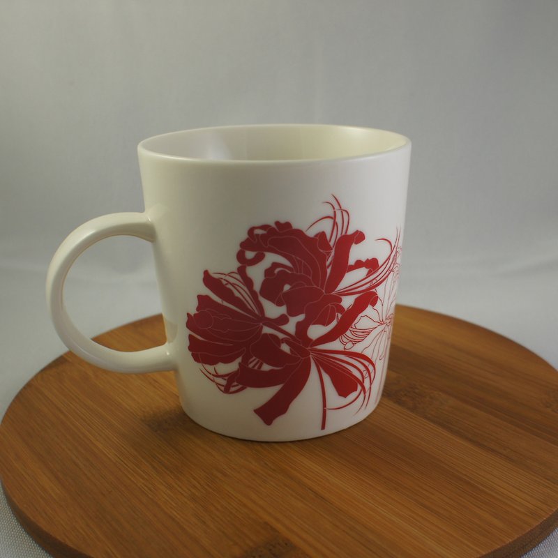 [Flower language series] red flower garlic mug _Hana flower - แก้วมัค/แก้วกาแฟ - เครื่องลายคราม สีแดง