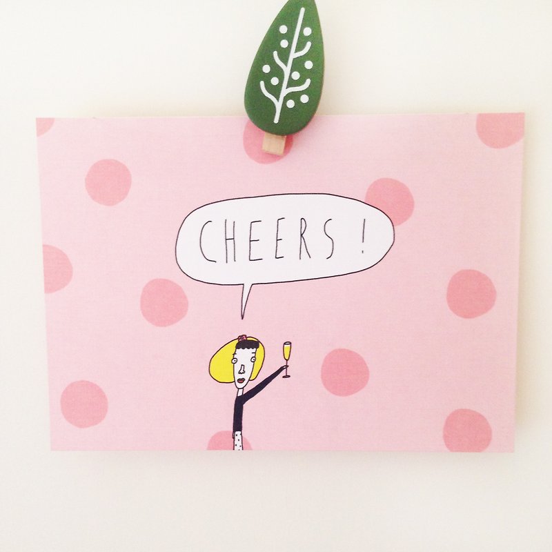 Cheers | Postcard - การ์ด/โปสการ์ด - กระดาษ สึชมพู