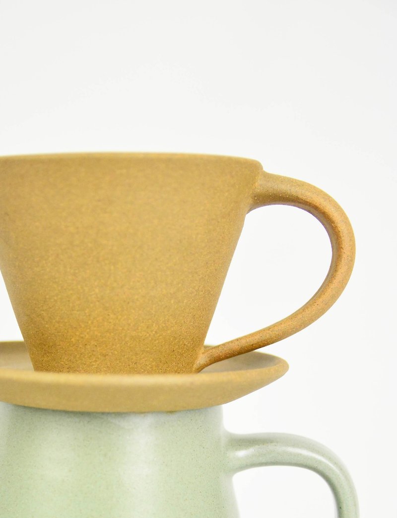 素燒陶咖啡濾杯-公平貿易 - 咖啡杯/馬克杯 - 其他材質 金色