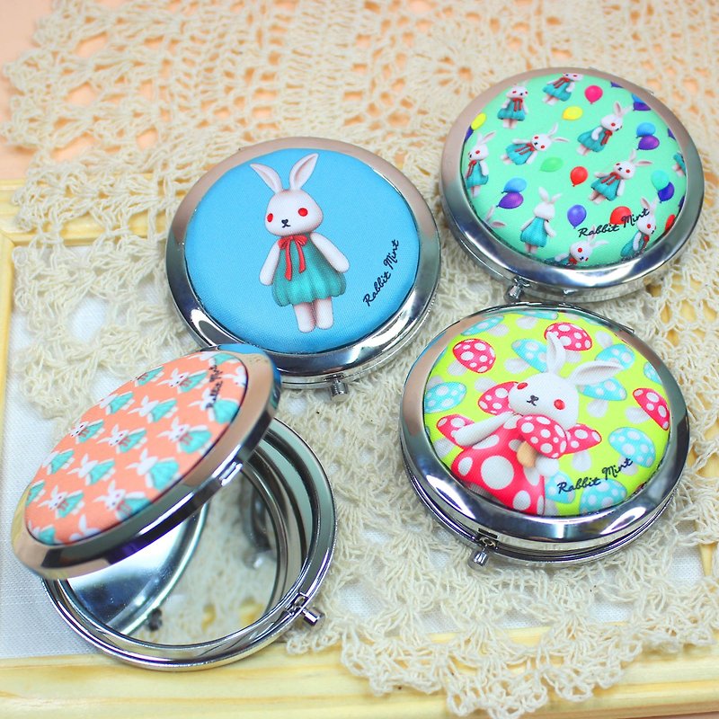 (Rabbit Mint) 薄荷兔圓形雙面鏡盒 - (MR0001) - 其他 - 其他材質 黃色