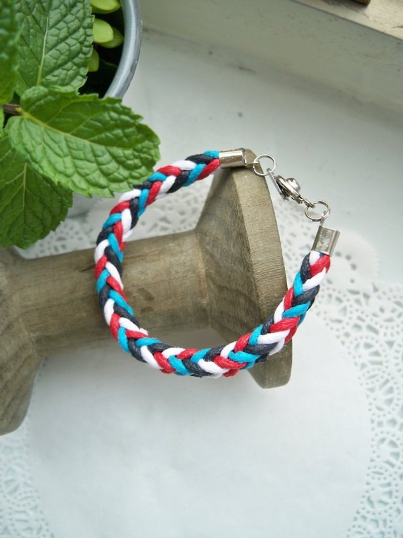 Three-dimensional bracelet-navy style-1 - Bracelets - Cotton & Hemp Multicolor