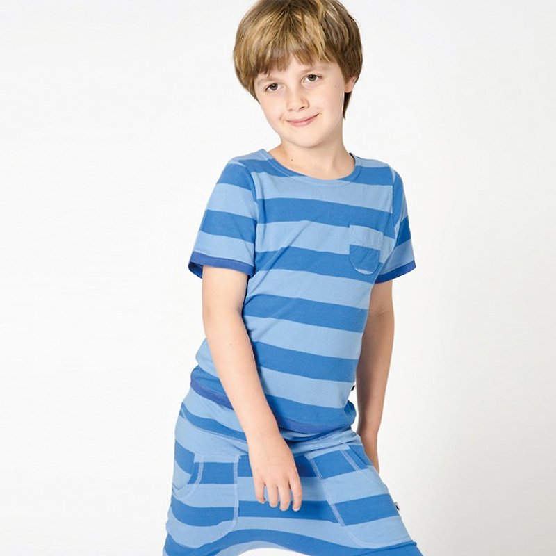 【Lovelybaby北歐童裝】瑞典透氣哈倫褲2歲至6歲 天空藍 - 童裝褲 - 棉．麻 藍色