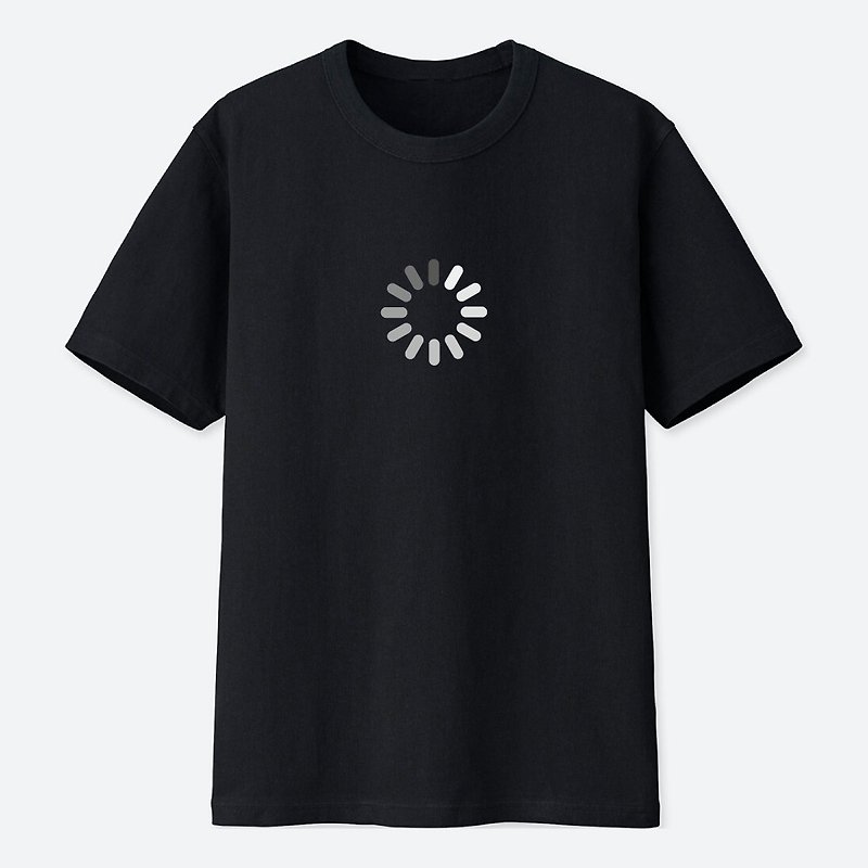 Loading Pattern ユニセックス 半袖 コットン T カップル Tシャツ ビッグサイズ PS012 - Tシャツ メンズ - コットン・麻 ブラック