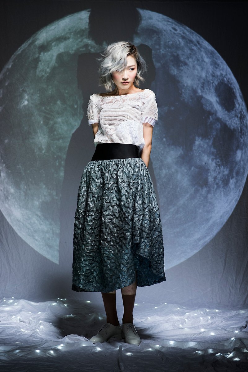 Moi non plus moon sea dress - Skirts - Polyester Gray