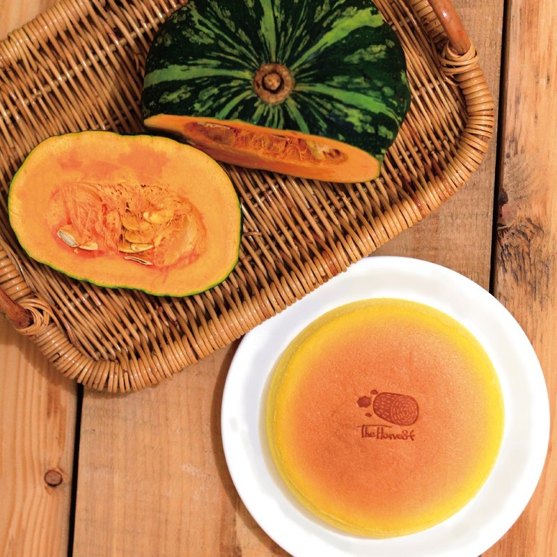 栗南瓜飛乳酪【 The Harvest ∞ 麥田⊙ 法式甜點 】★ 優雅黃銅色的栗南瓜輕乳酪 黃銅色般外表，台灣在地食材的內在，天然栗南瓜加進口法國頂級乳酪美味鮮烤，貨真價實的美味 !! - 蛋糕/甜點 - 新鮮食材 橘色