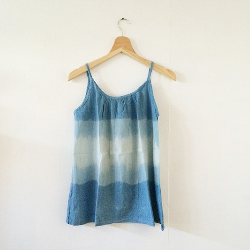 Pluto dress - Natural dye - เสื้อผู้หญิง - ผ้าฝ้าย/ผ้าลินิน สีน้ำเงิน