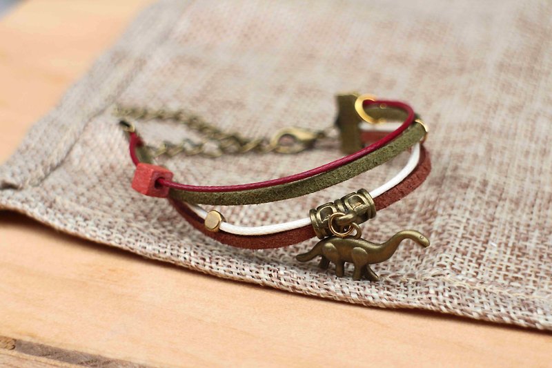 hand made bracelet-- korean synthetic leather【Loch Ness Monster】 - Bracelets - Genuine Leather 