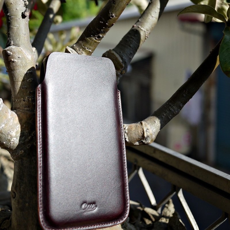 純淨。極簡iphone 6s / iphone6+牛革手機套。深棕油蠟。咖啡縫線。 for iphone6 plus 。 - 手機殼/手機套 - 真皮 咖啡色