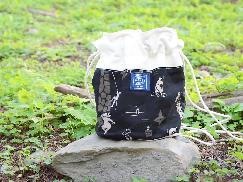 :: :: Dorsal bucket bag bangs tree _ ninjas (Limited Tokyo paragraph) - กระเป๋าแมสเซนเจอร์ - วัสดุอื่นๆ สีน้ำเงิน