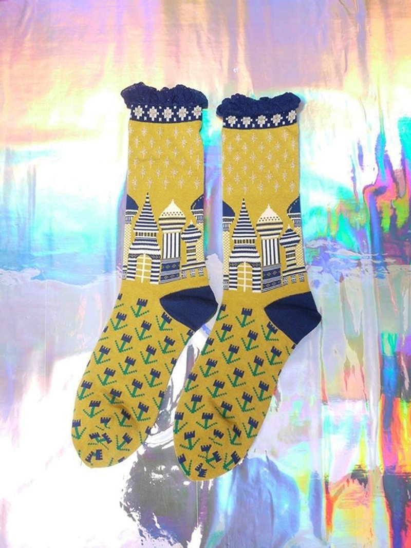 海市蜃樓襪子系列(黃)!!夏漪眺=knock your socks off !! - 襪子 - 其他材質 黃色