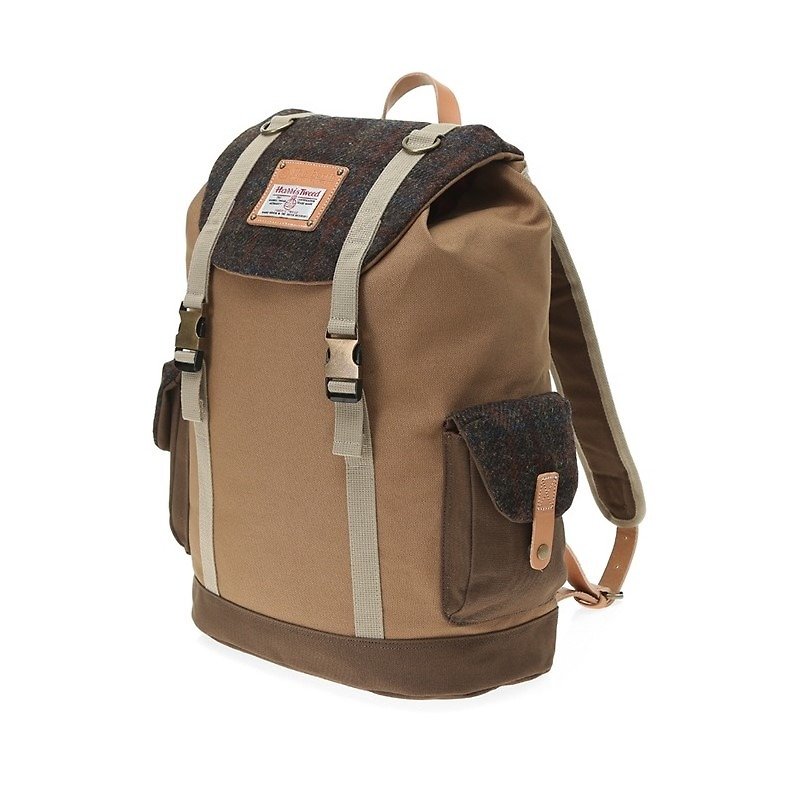 HARRIS TWEED RUCKSACK-DARK BROWN - Messenger Bags & Sling Bags - Other Materials Brown