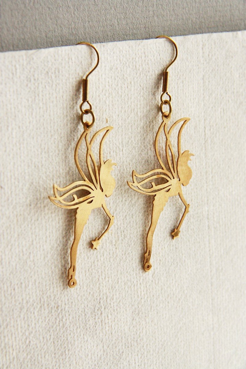 Fairy Earrings - Earrings & Clip-ons - Other Metals Gold