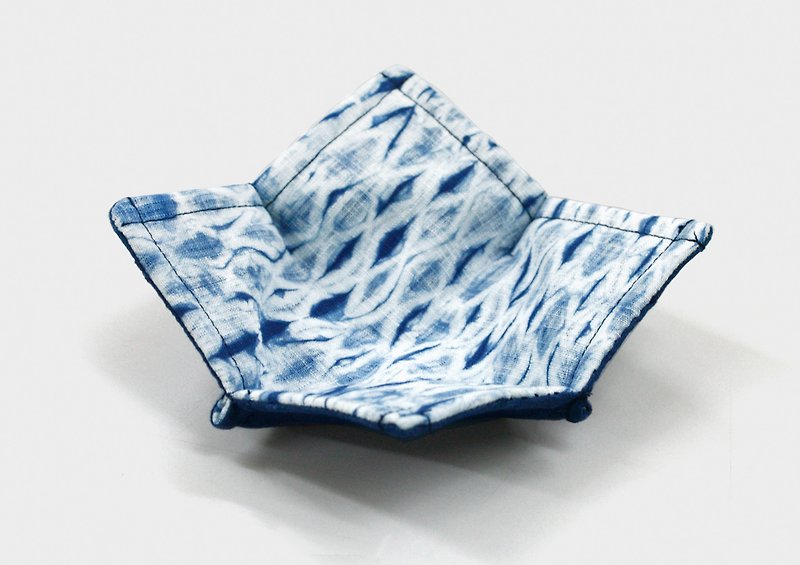 Blue dyed teapot mat - ที่รองแก้ว - ผ้าฝ้าย/ผ้าลินิน สีน้ำเงิน
