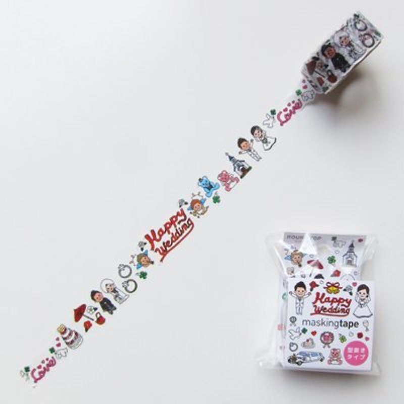 ROUND TOP 日本和紙膠帶(RT-MK-006 甜蜜婚禮) - Washi Tape - Paper Multicolor