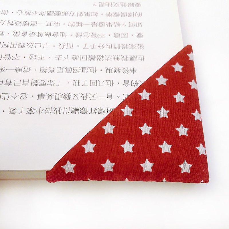 Pure handmade star cloth bookmark red - Bookmarks - Other Materials Red