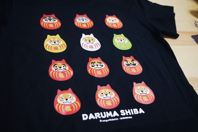 Original house Dharma Shiba bin black T-shirt - เสื้อฮู้ด - วัสดุอื่นๆ สีดำ