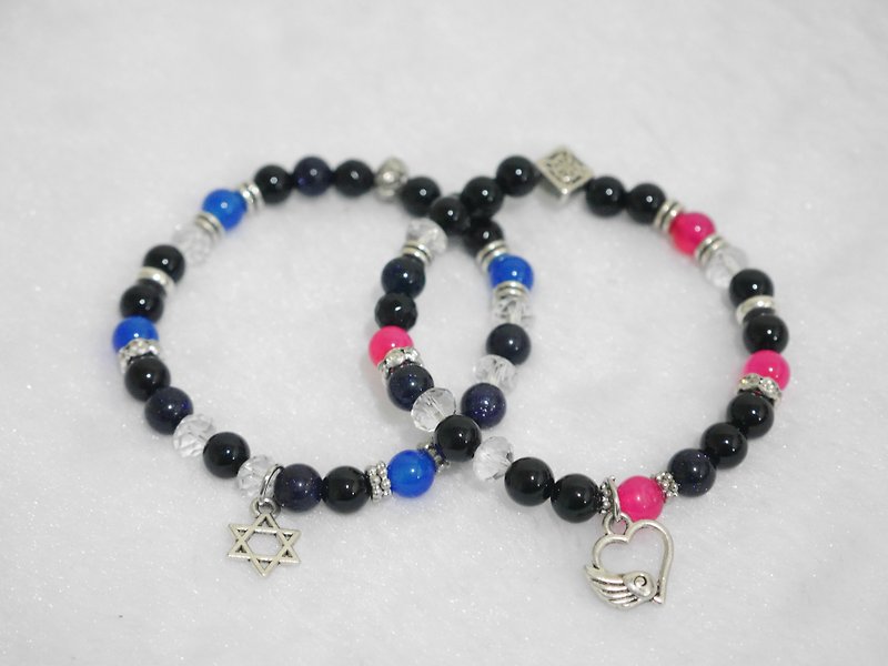 S & amp; A sweet romantic powder blue beaded bracelet models - Bracelets - Other Materials Pink