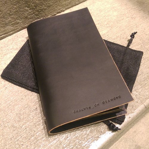 LouisRay Leather 純手工縫製皮件 純手工製作手工染色皮革6孔A6活頁筆記本