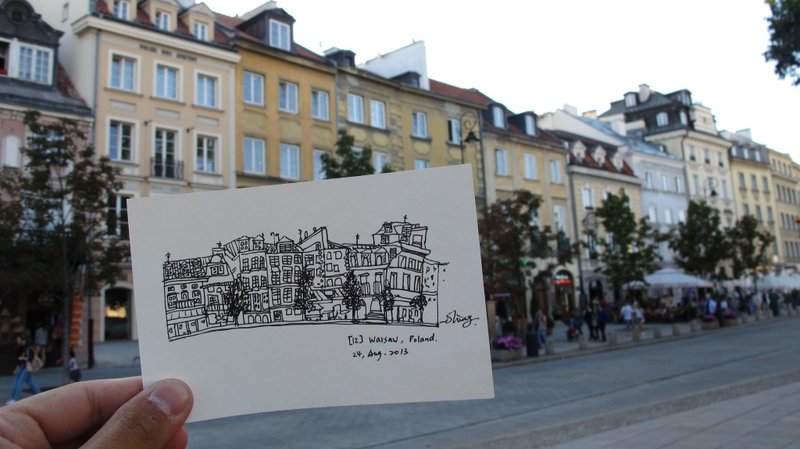 [12]波蘭華沙的小房子 - 心意卡/卡片 - 紙 白色