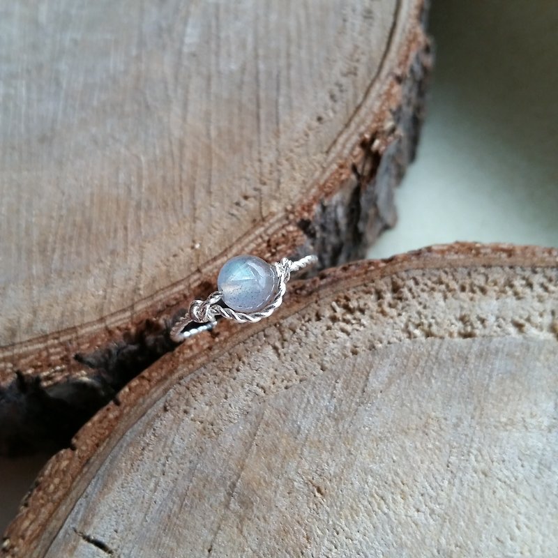 The new elongated stone plated / Plated Silver Ring - แหวนทั่วไป - เครื่องเพชรพลอย สีน้ำเงิน