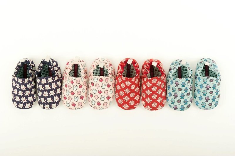 British POCO NIDO pink bird handmade baby shoes (second from left) - Kids' Shoes - Other Materials Multicolor
