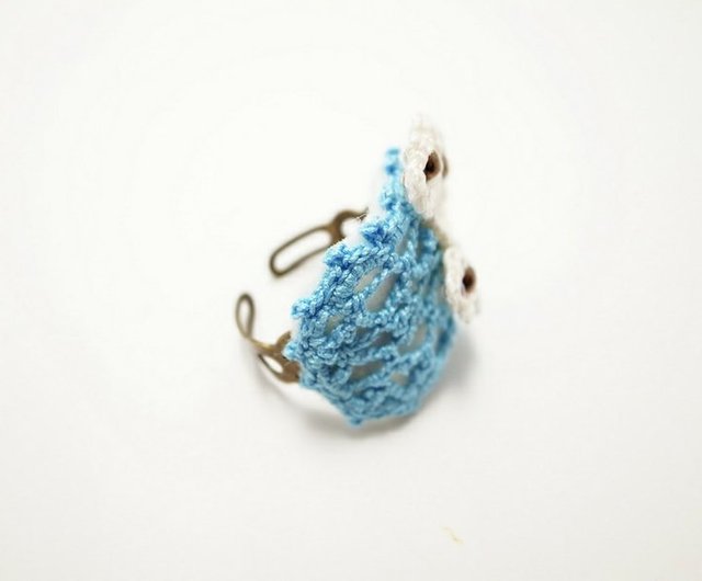 Crochet Lace Jewelry (Lace Fantasia I-a) Fiber Jewelry, Statement Ring, Crochet Ring